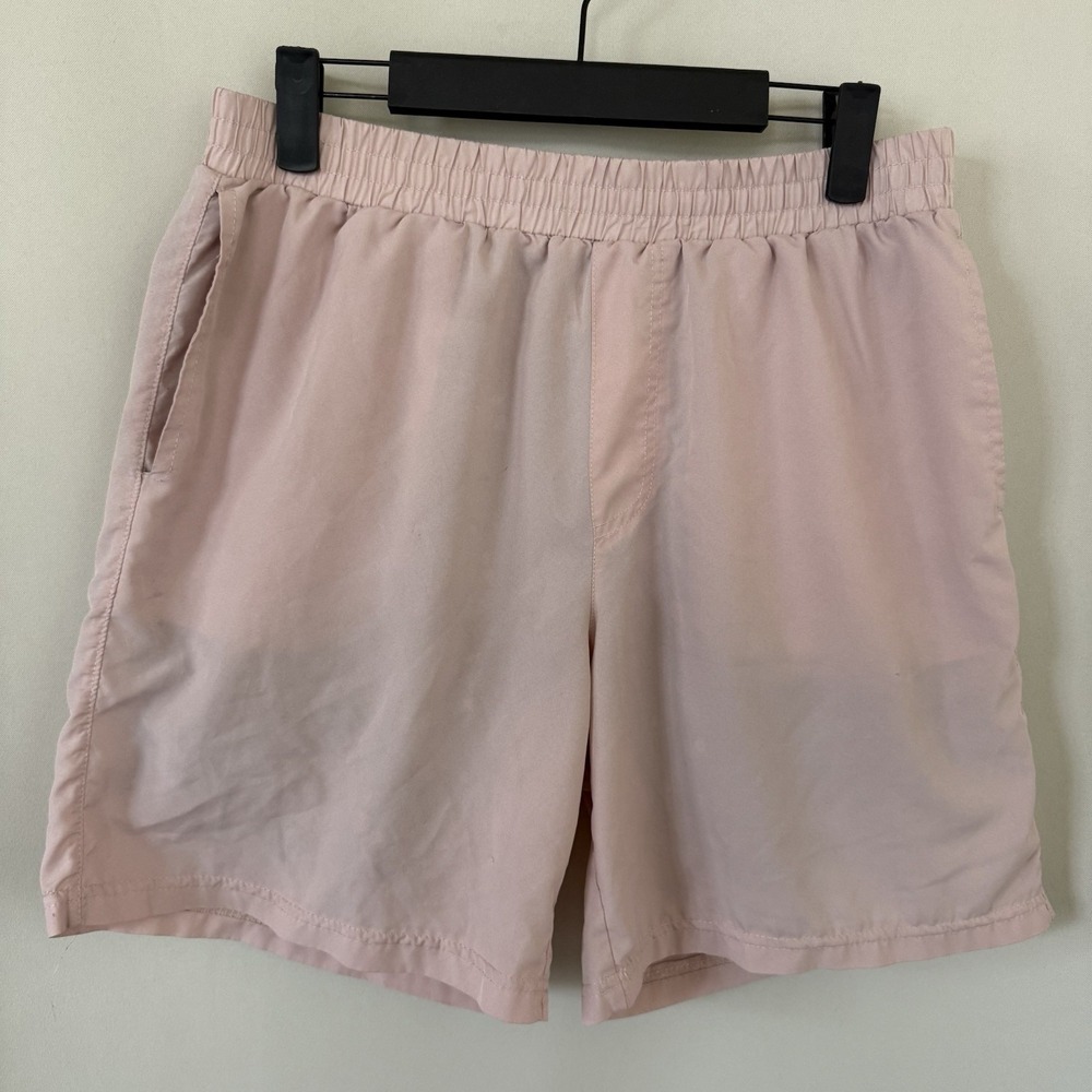 Simply Southern Men's Medium Pink Floral Lined Athletic Work Out Casual Shorts